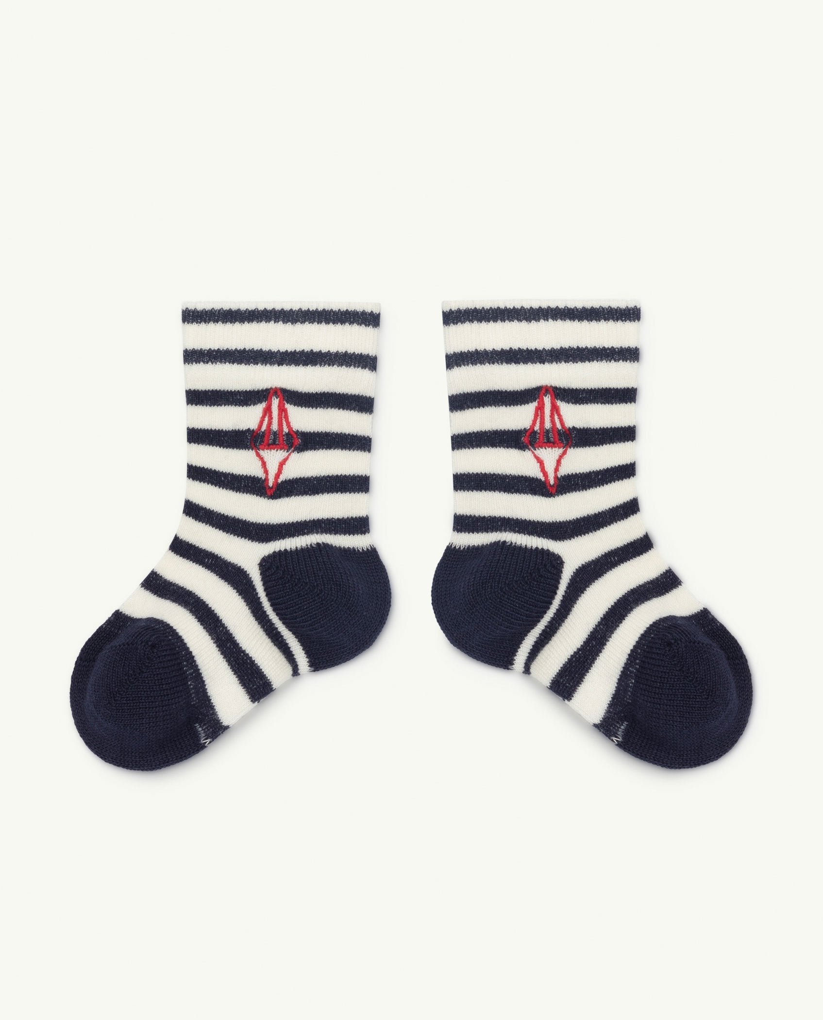 Navy Logo Snail Baby Socks PRODUCT FRONT
