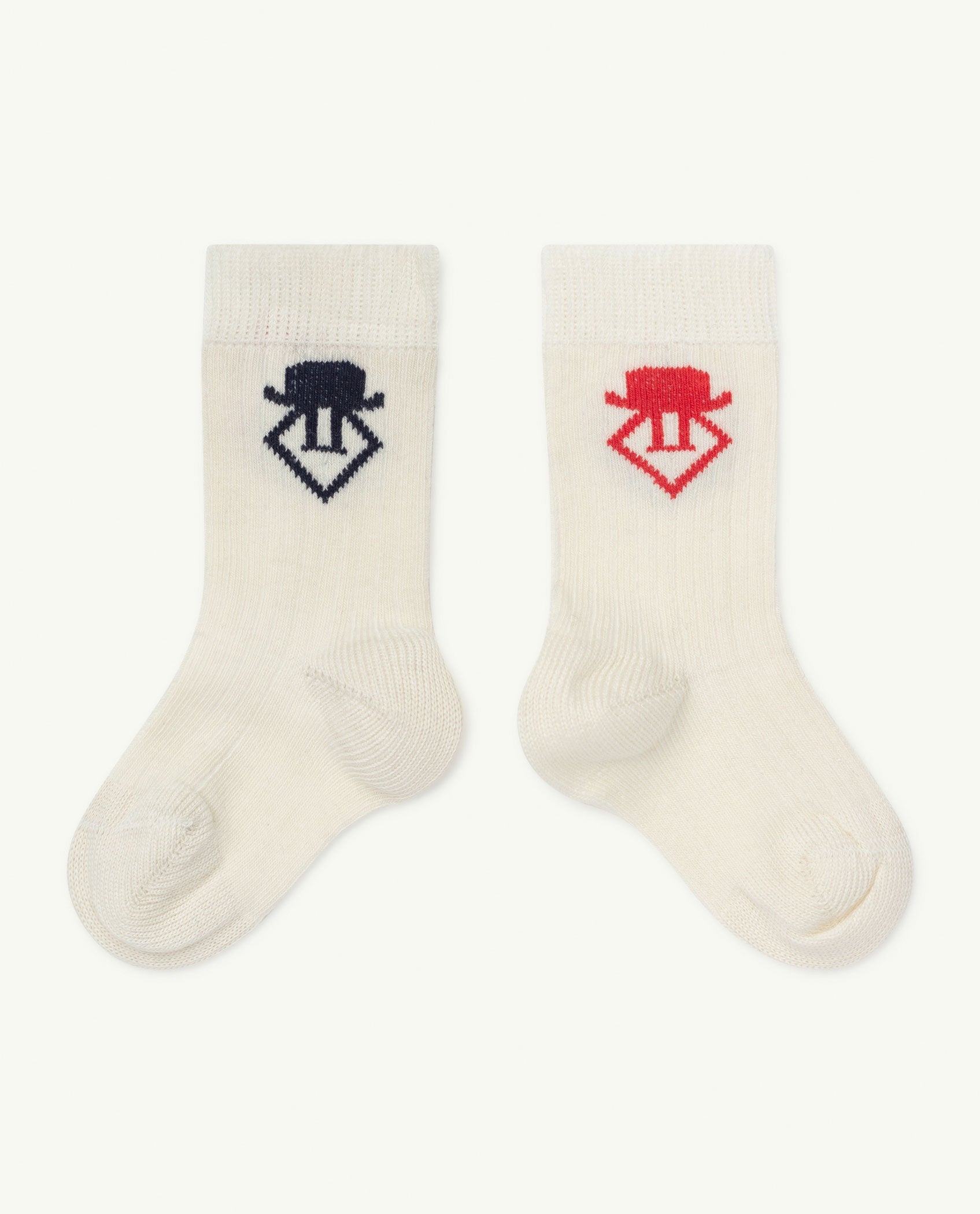 Raw White Worm Baby Socks PRODUCT FRONT