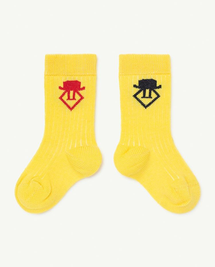 Soft Yellow Worm Baby Socks COVER