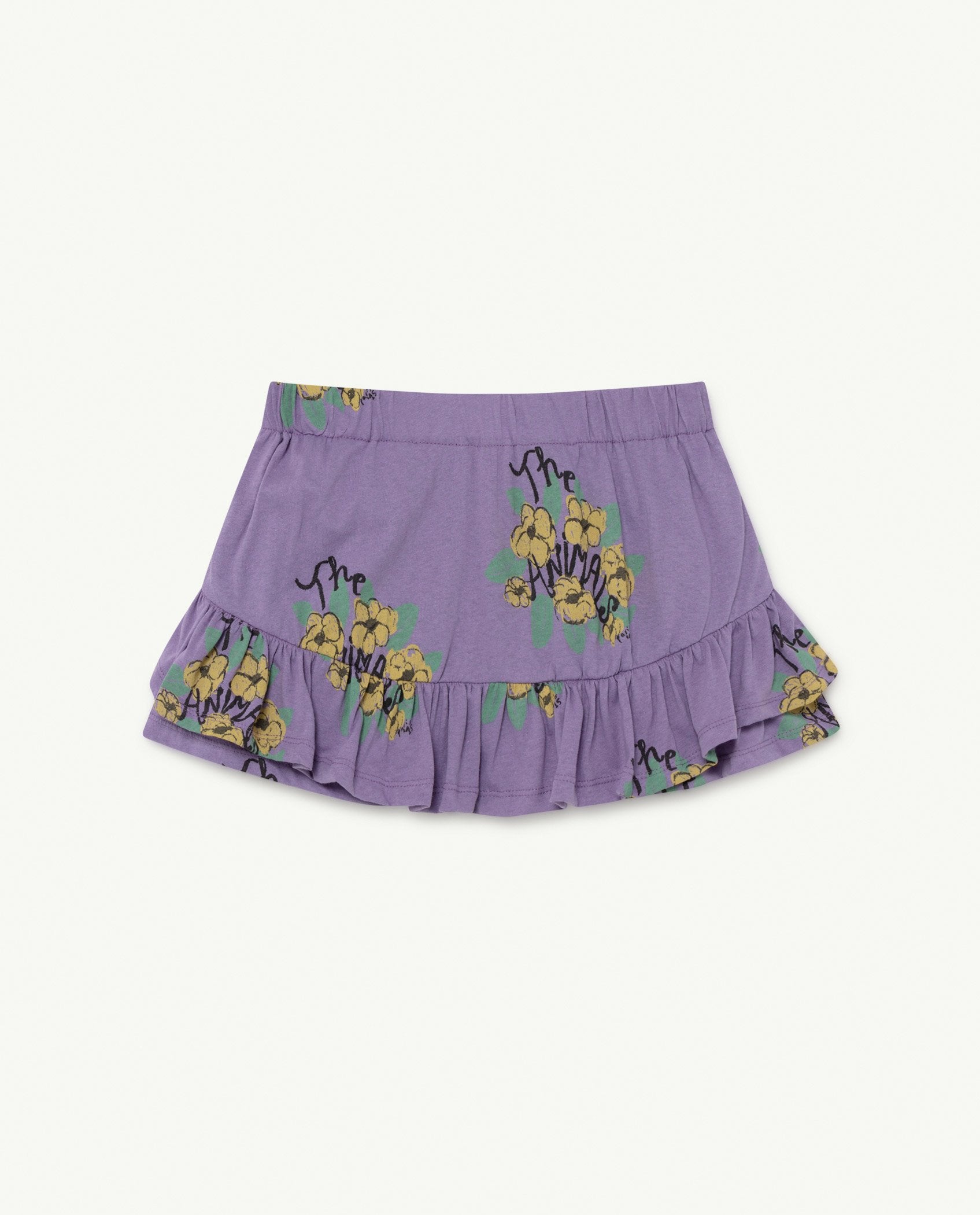 Purple Flowers Kiwi Skirt PRODUCT FRONT