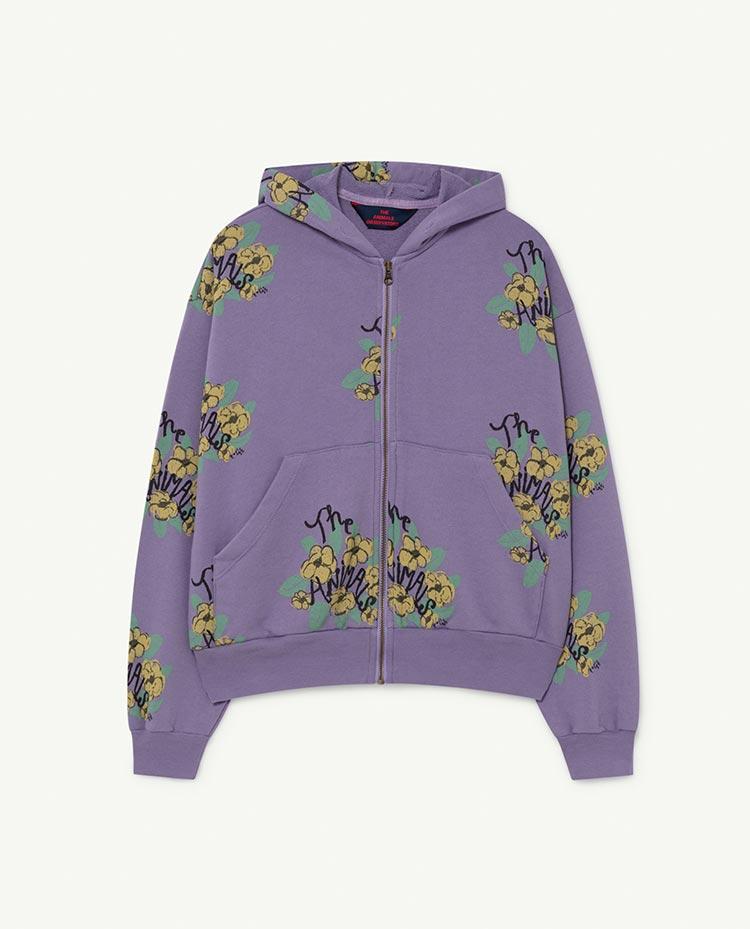Purple Flowers Seahorse Sweatshirt COVER
