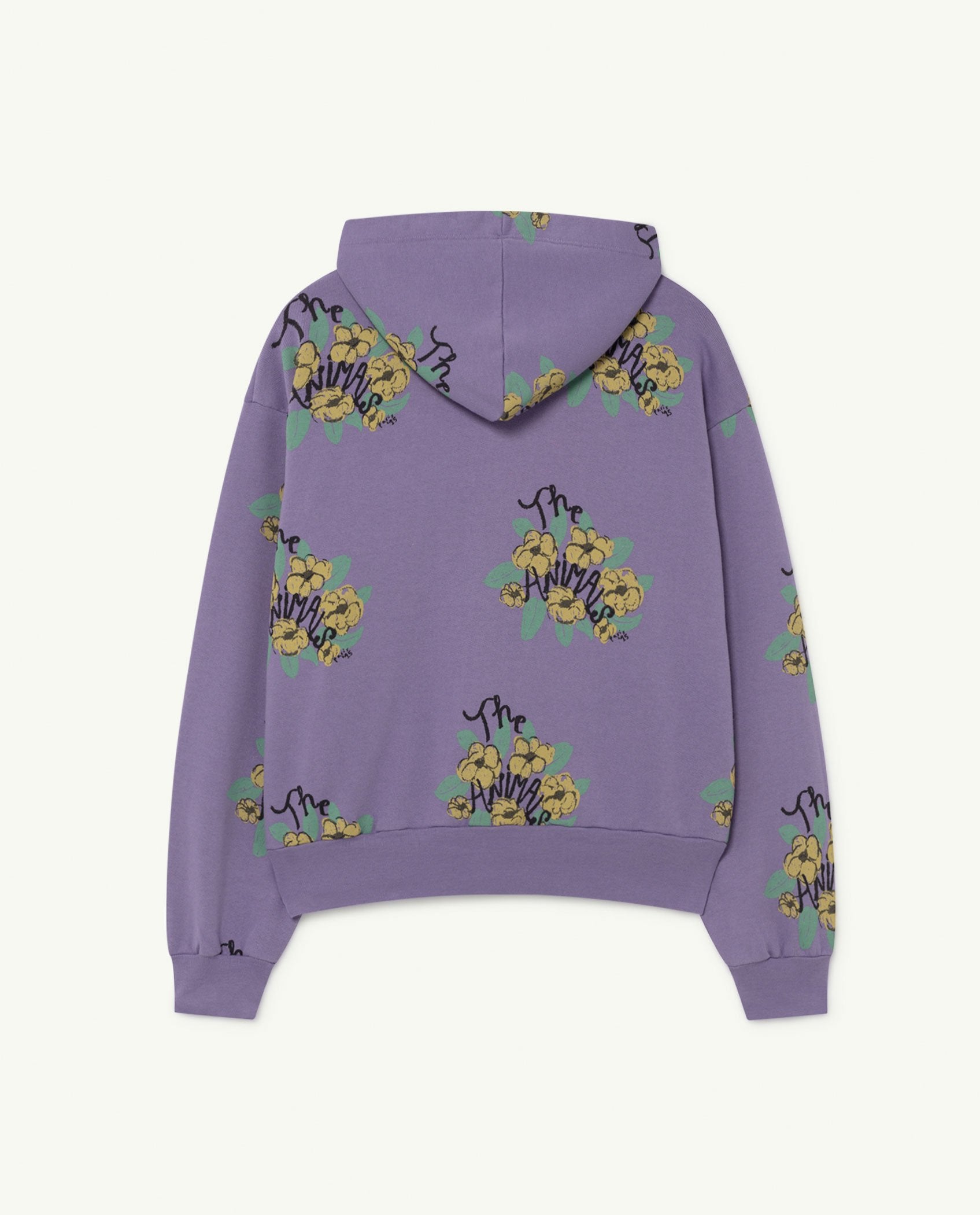 Purple Flowers Seahorse Sweatshirt PRODUCT BACK