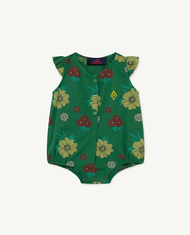 Green Flowers Butterfly Baby Body COVER