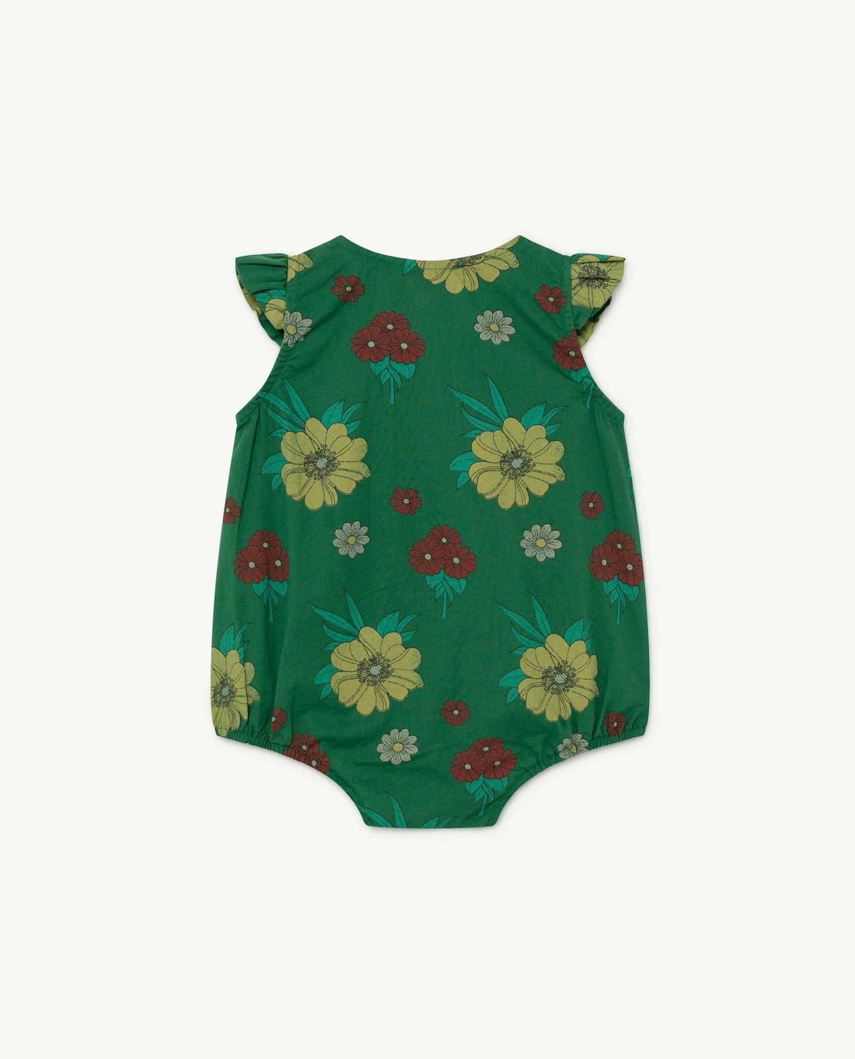 Green Flowers Butterfly Baby Body PRODUCT BACK