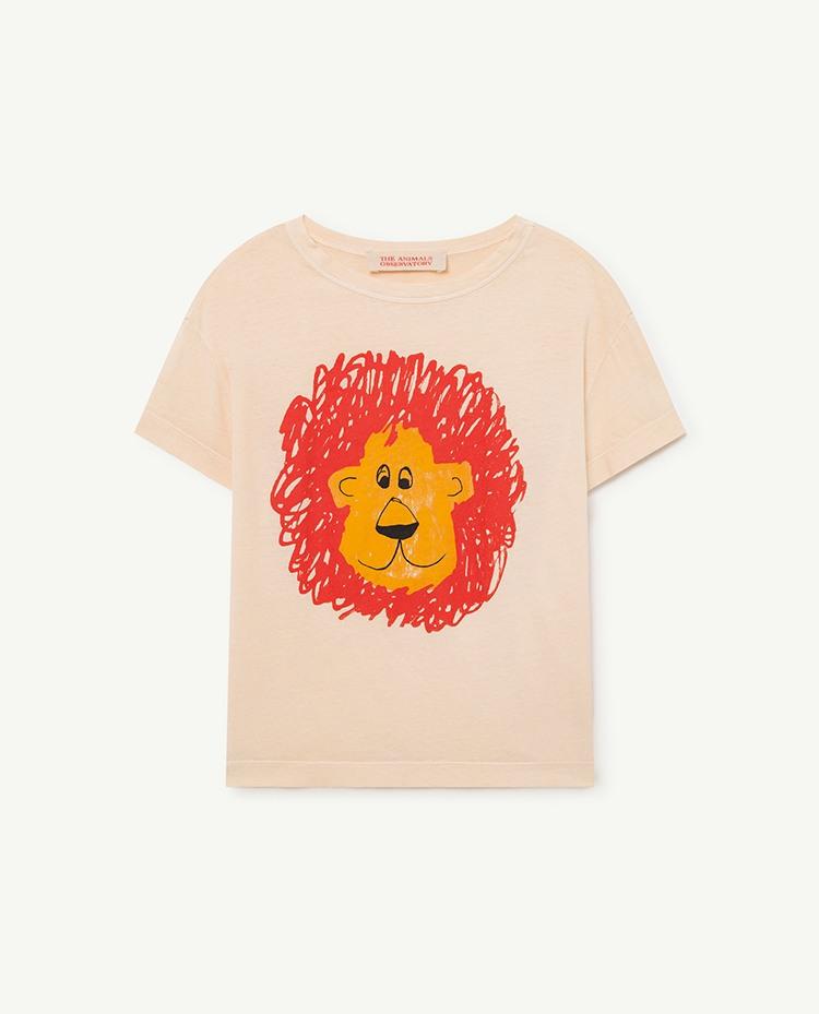Beige Lion Rooster T-Shirt COVER