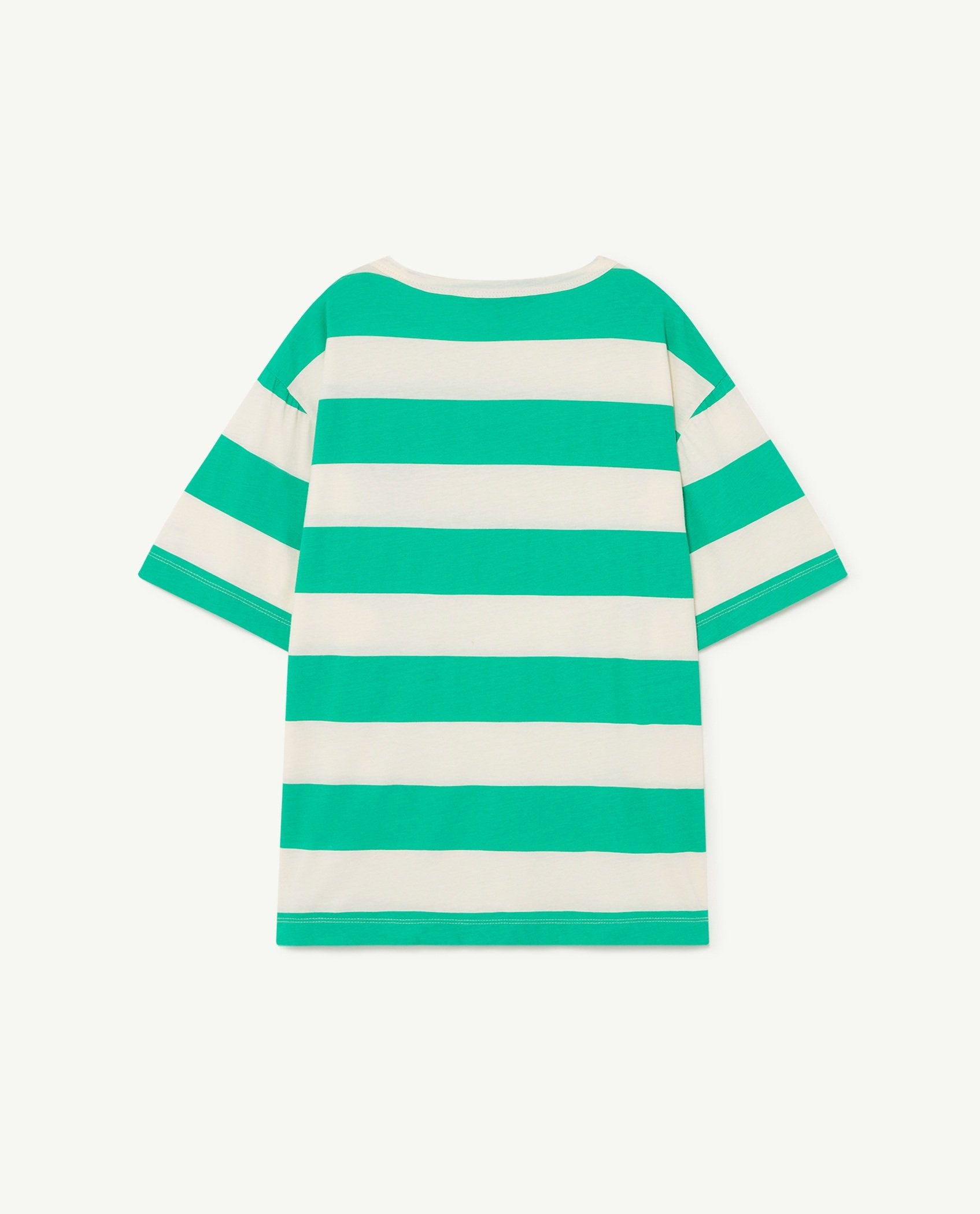 Green Stripes Rooster Oversize T-Shirt PRODUCT BACK