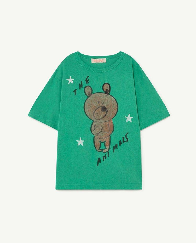 Green Bear Rooster Oversize T-Shirt COVER
