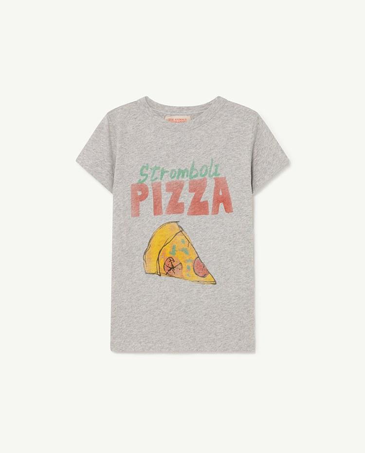 Grey Pizza Hippo T-Shirt COVER