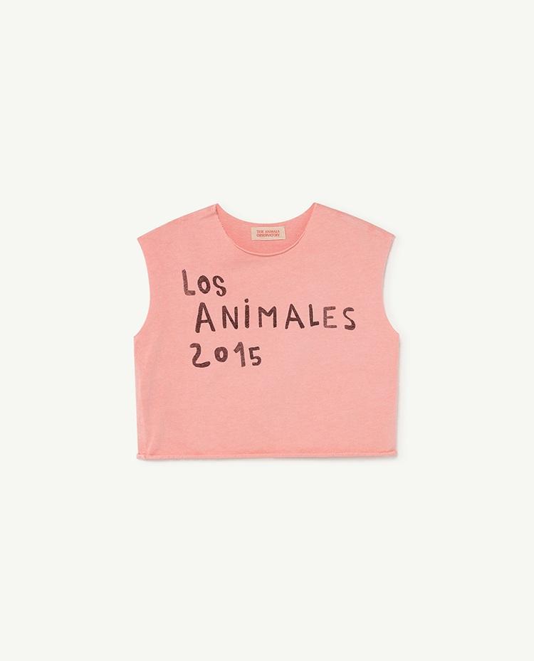 Soft Pink Los Animales Prawn T-Shirt COVER