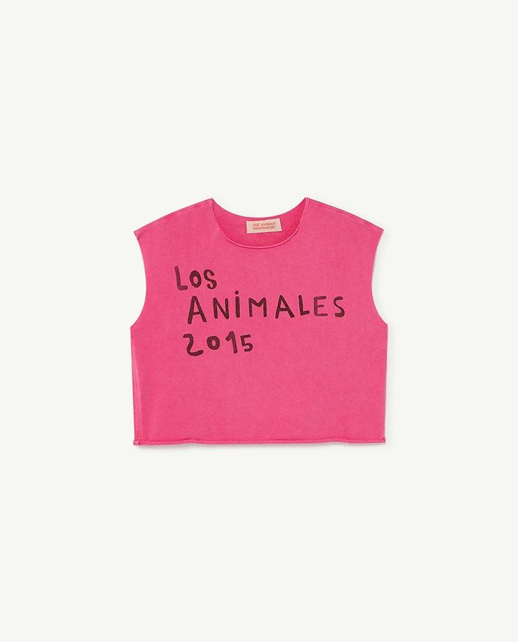 Pink Los Animales Prawn T-Shirt COVER