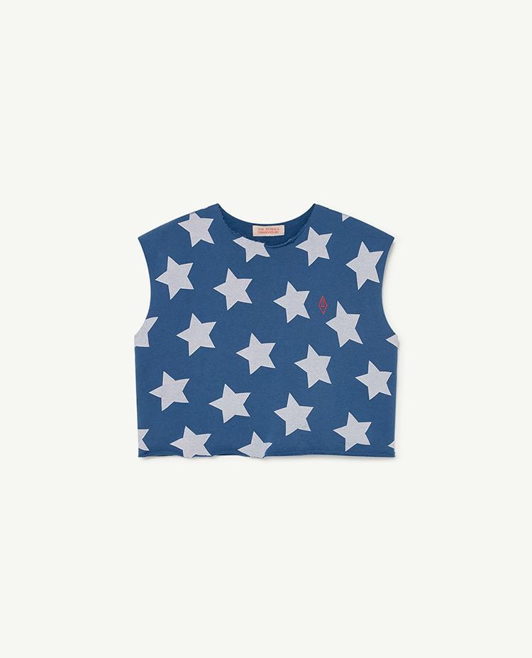 Blue Stars Prawn T-Shirt COVER