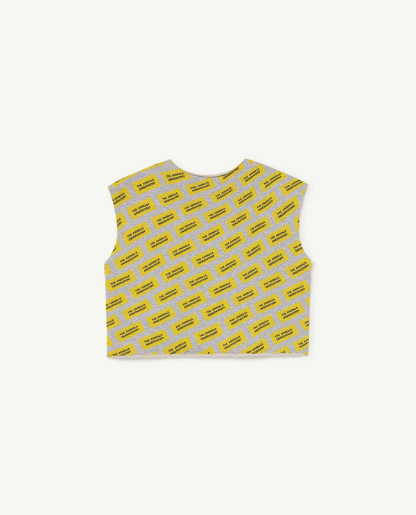 Grey The Animals Prawn T-Shirt PRODUCT BACK