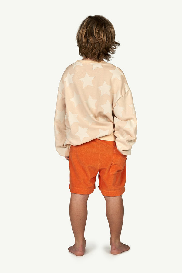 Beige Stars Bear Sweatshirt MODEL BACK