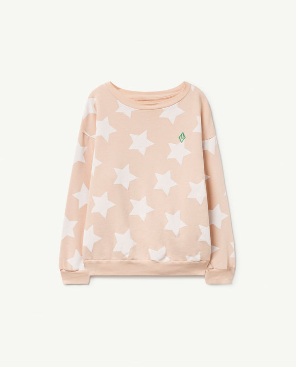 Beige Stars Bear Sweatshirt PRODUCT FRONT