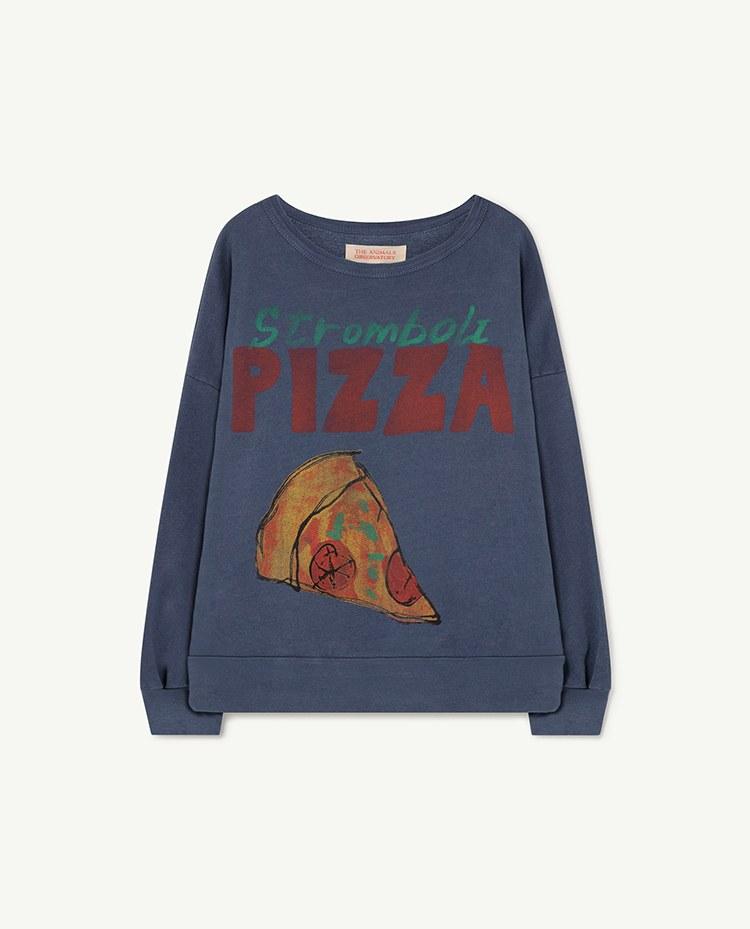 Navy Pizza Big Bear Sweatshirt COVER