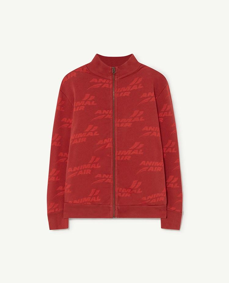Maroon Animal Air Zebra Sweatshirt COVER