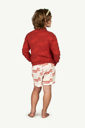 Maroon Animal Air Zebra Sweatshirt MODEL BACK