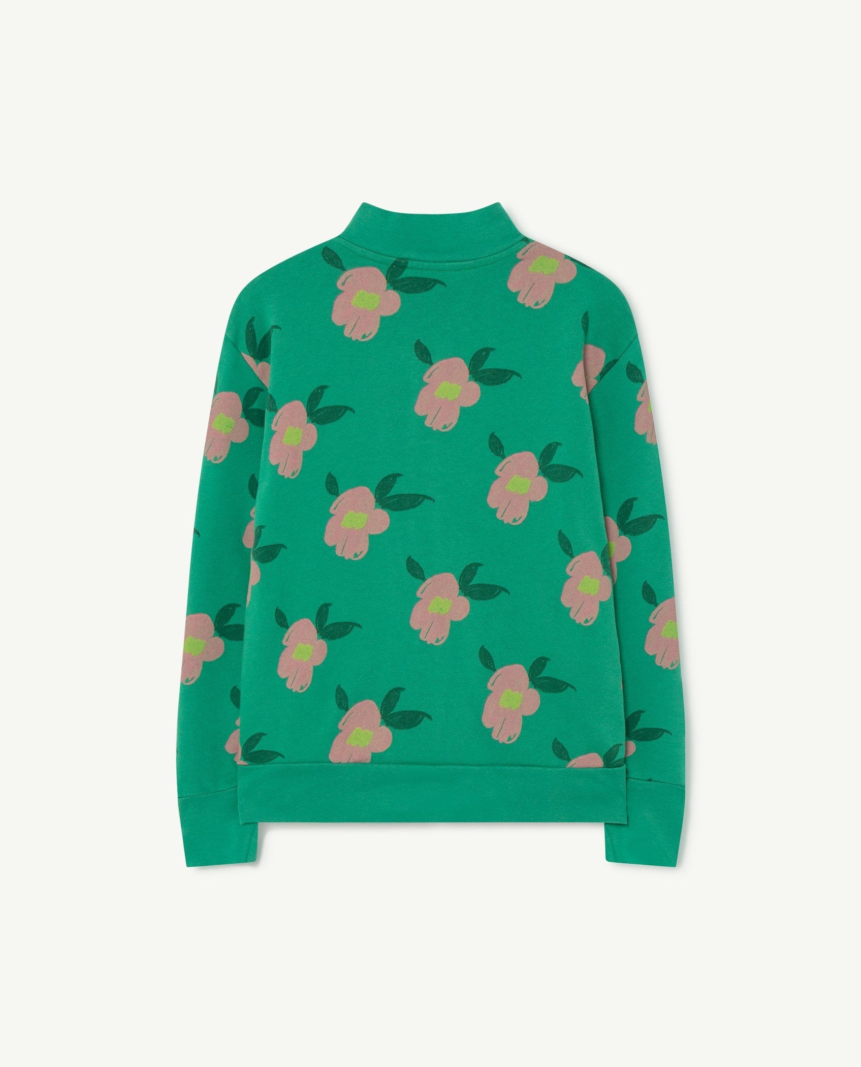 Green Flowers Zebra Sweatshirt PRODUCT BACK