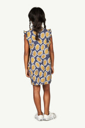 Navy Flowers Albatros Dress MODEL BACK