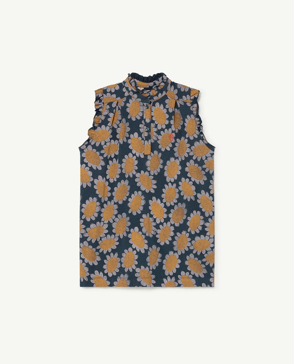 Navy Flowers Albatros Dress PRODUCT FRONT