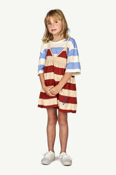 Beige Stripes Otter Dress MODEL FRONT