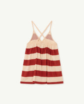 Beige Stripes Otter Dress PRODUCT BACK