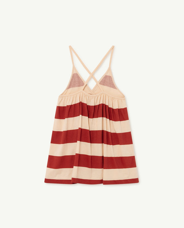 Beige Stripes Otter Dress PRODUCT BACK