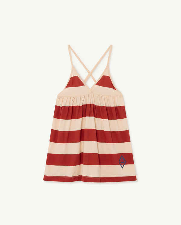 Beige Stripes Otter Dress PRODUCT FRONT
