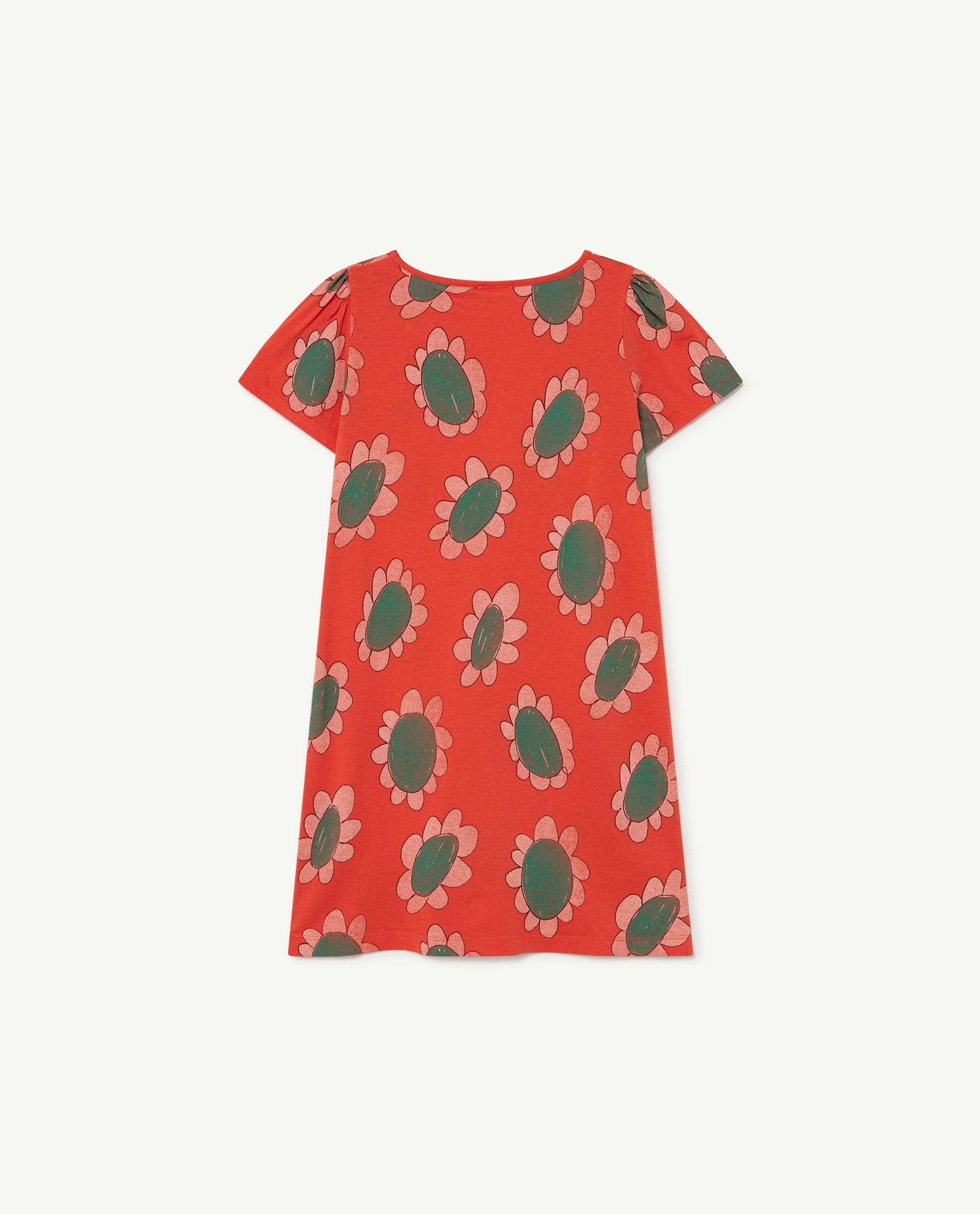 Red Flowers Flamingo Dress PRODUCT BACK