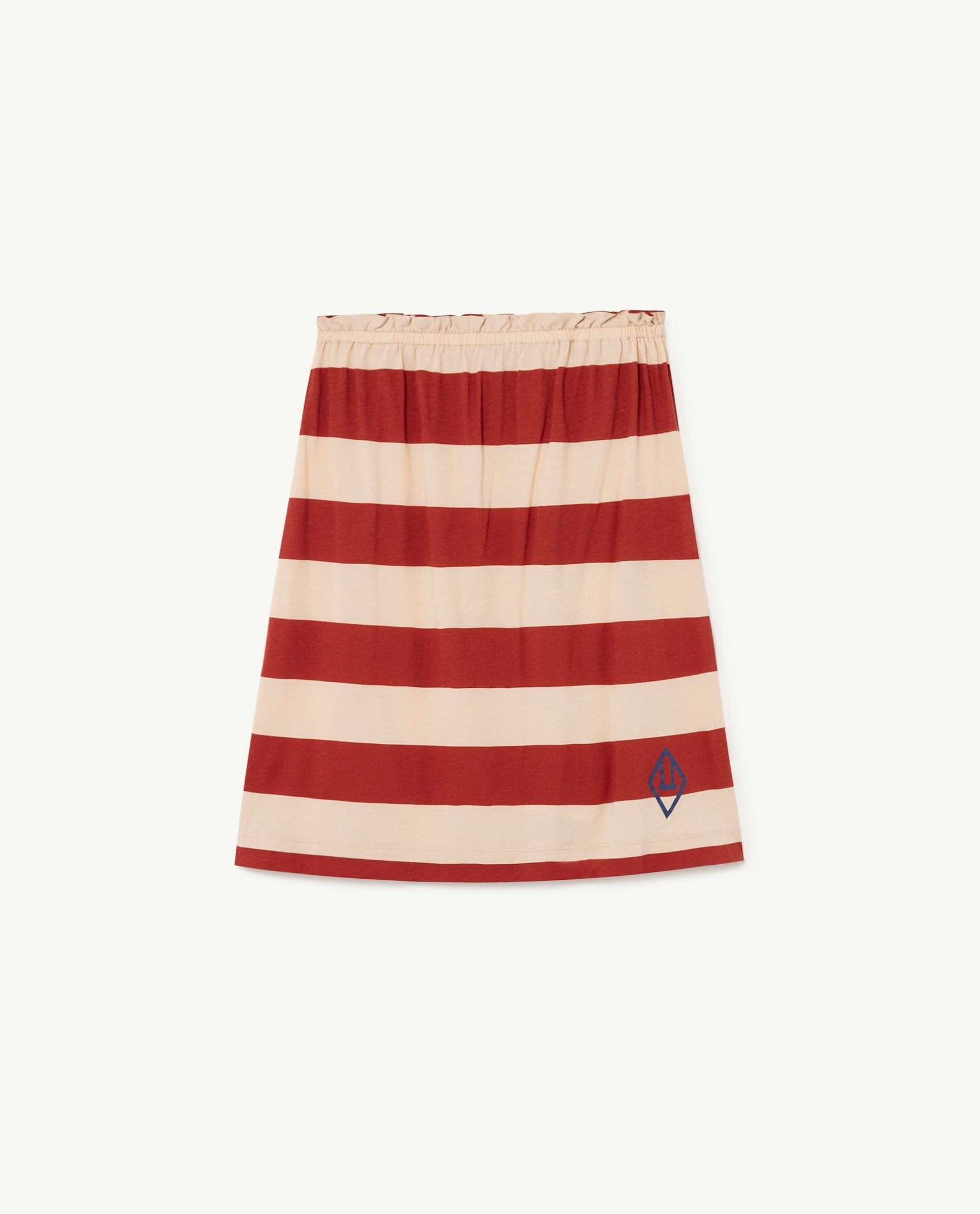 Beige Stripes Kitten Skirt PRODUCT FRONT