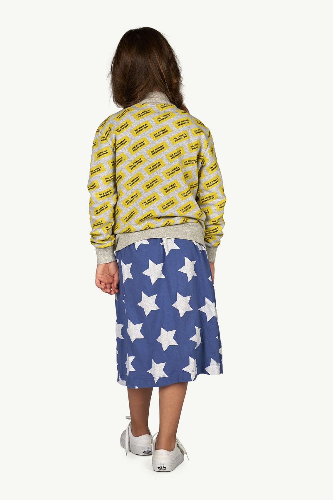 Blue Stars Ladybug Skirt MODEL BACK