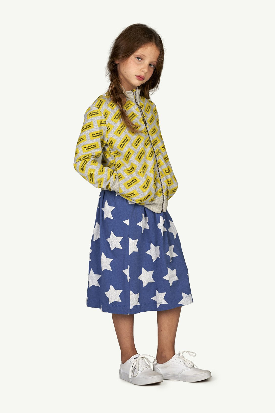 Blue Stars Ladybug Skirt MODEL FRONT