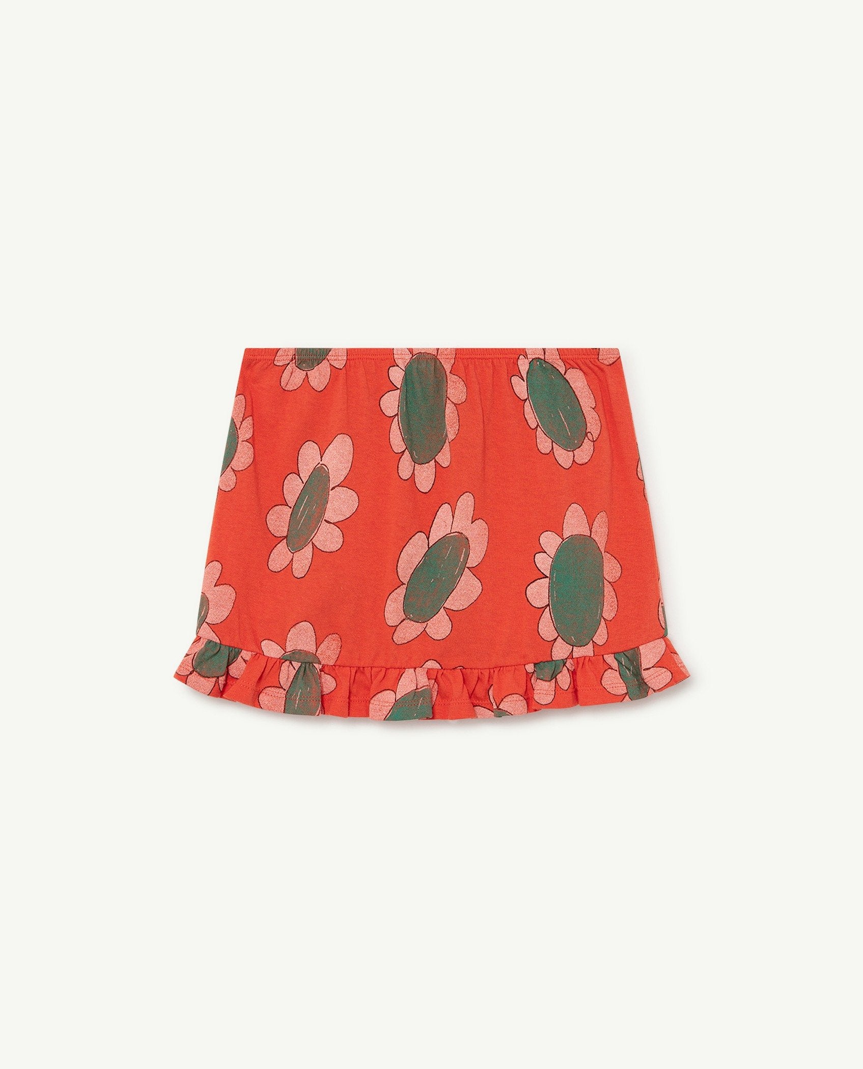Red Flowers Ferret Skirt PRODUCT BACK