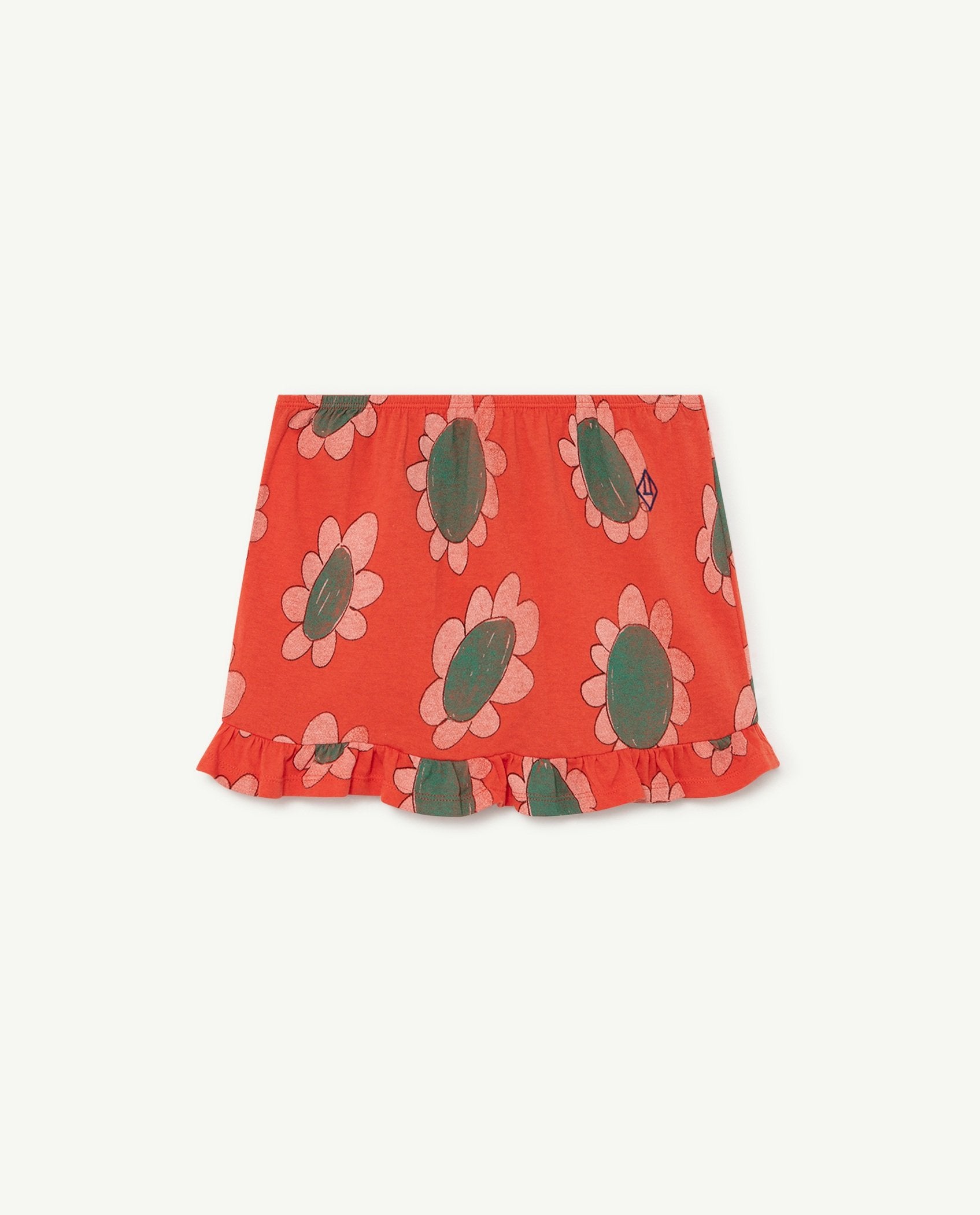 Red Flowers Ferret Skirt PRODUCT FRONT
