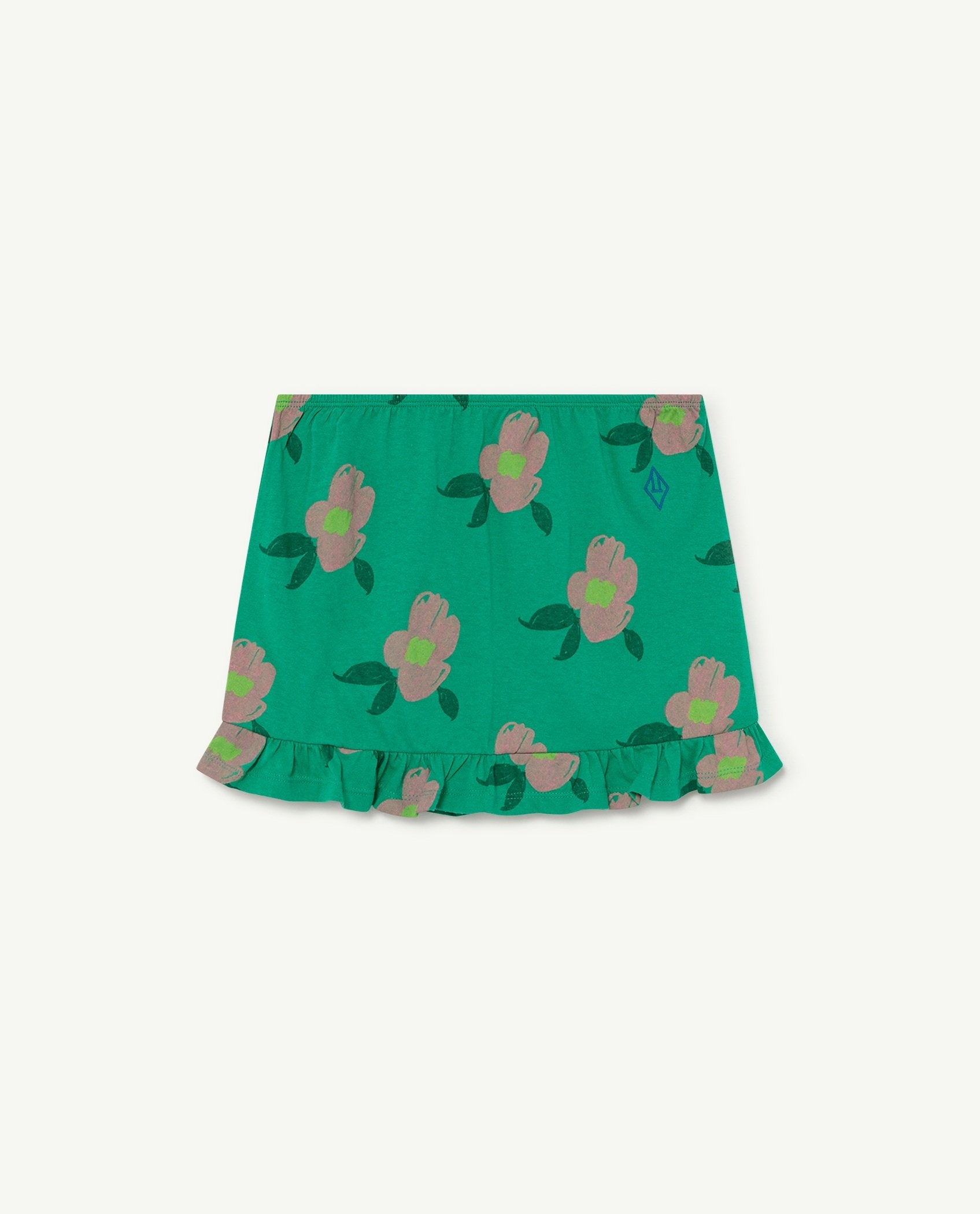 Green Flowers Ferret Skirt PRODUCT FRONT