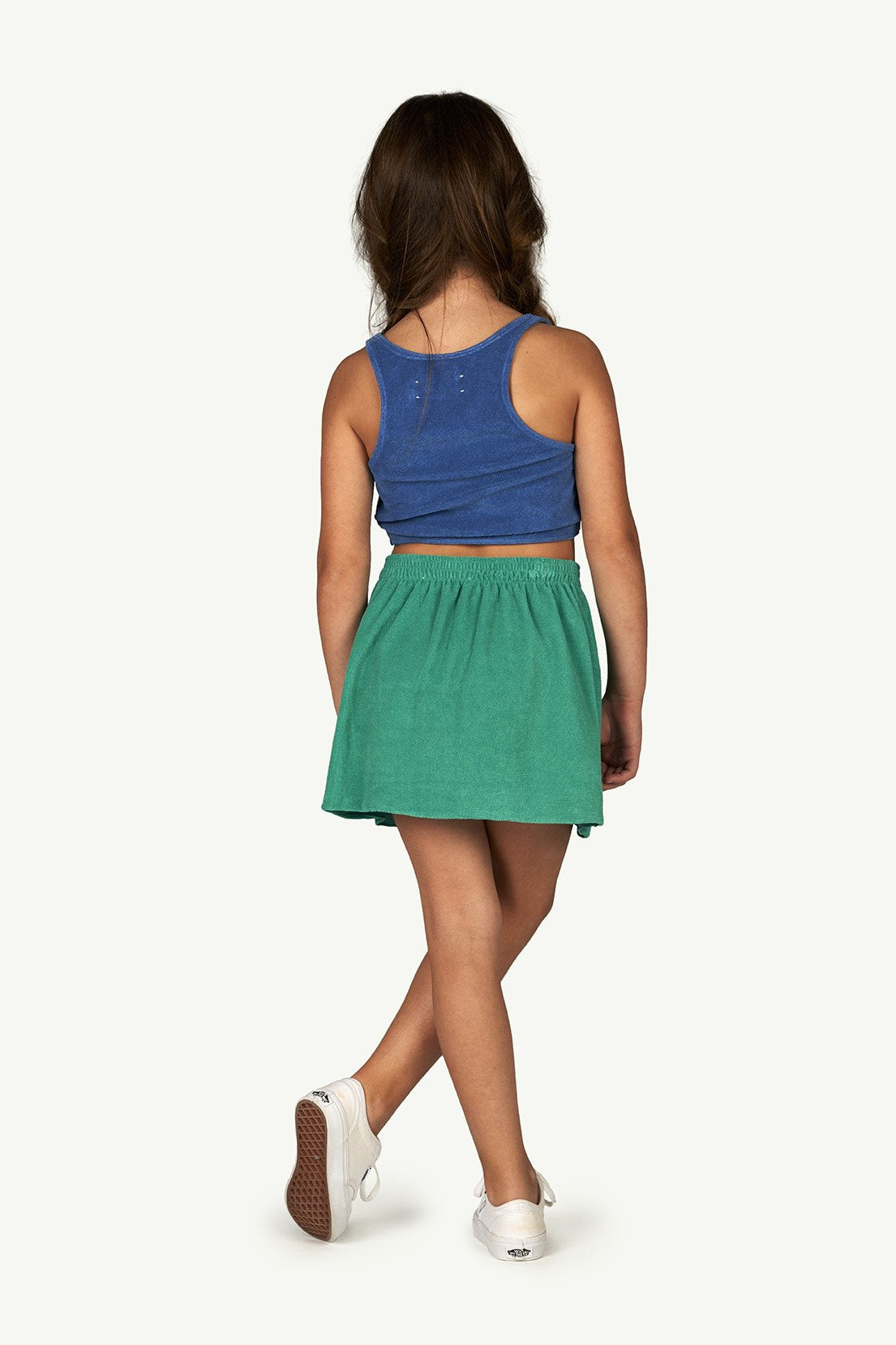 Green Logo Plain Wombat Skirt MODEL BACK