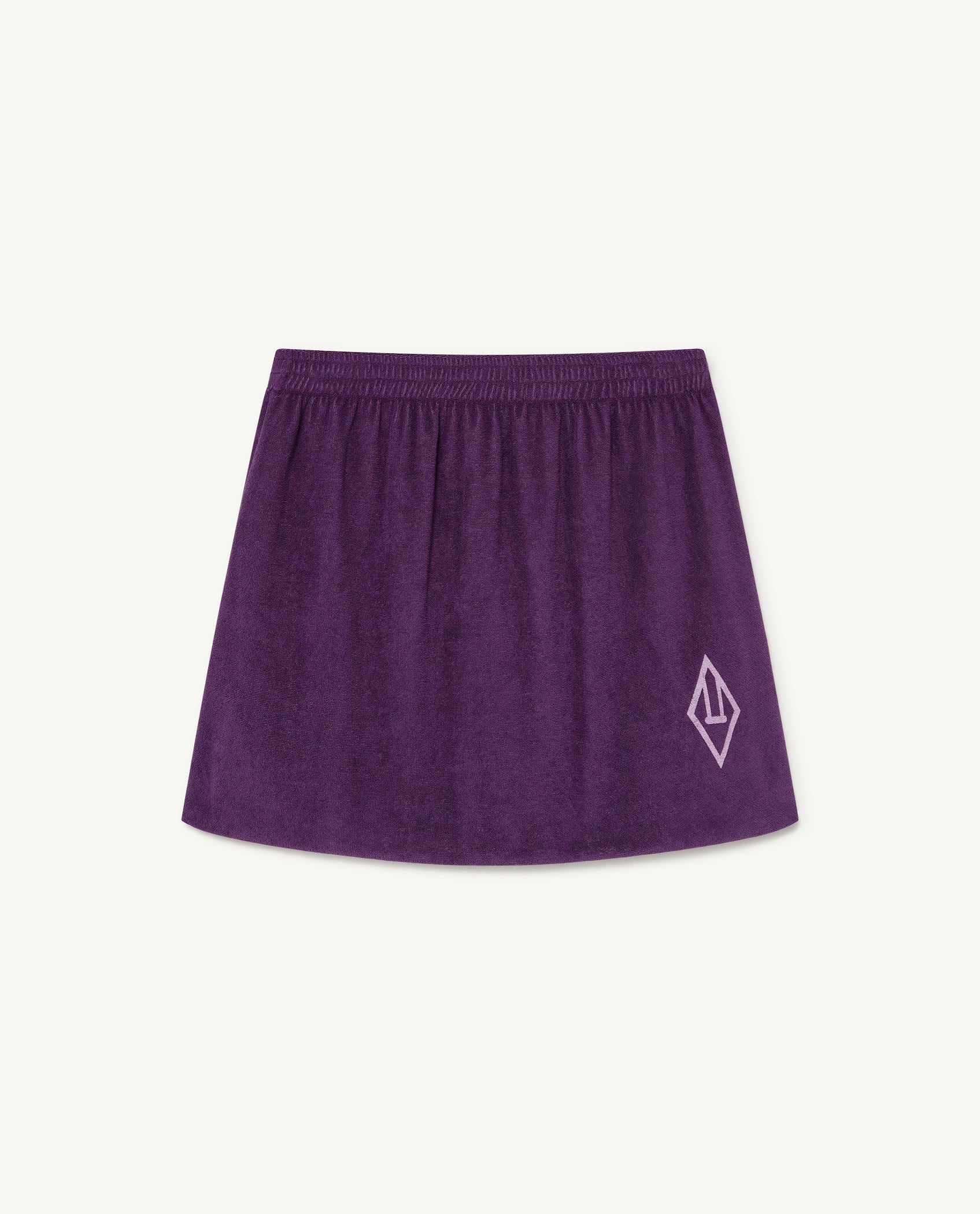 Purple Logo Plain Wombat Skirt PRODUCT FRONT
