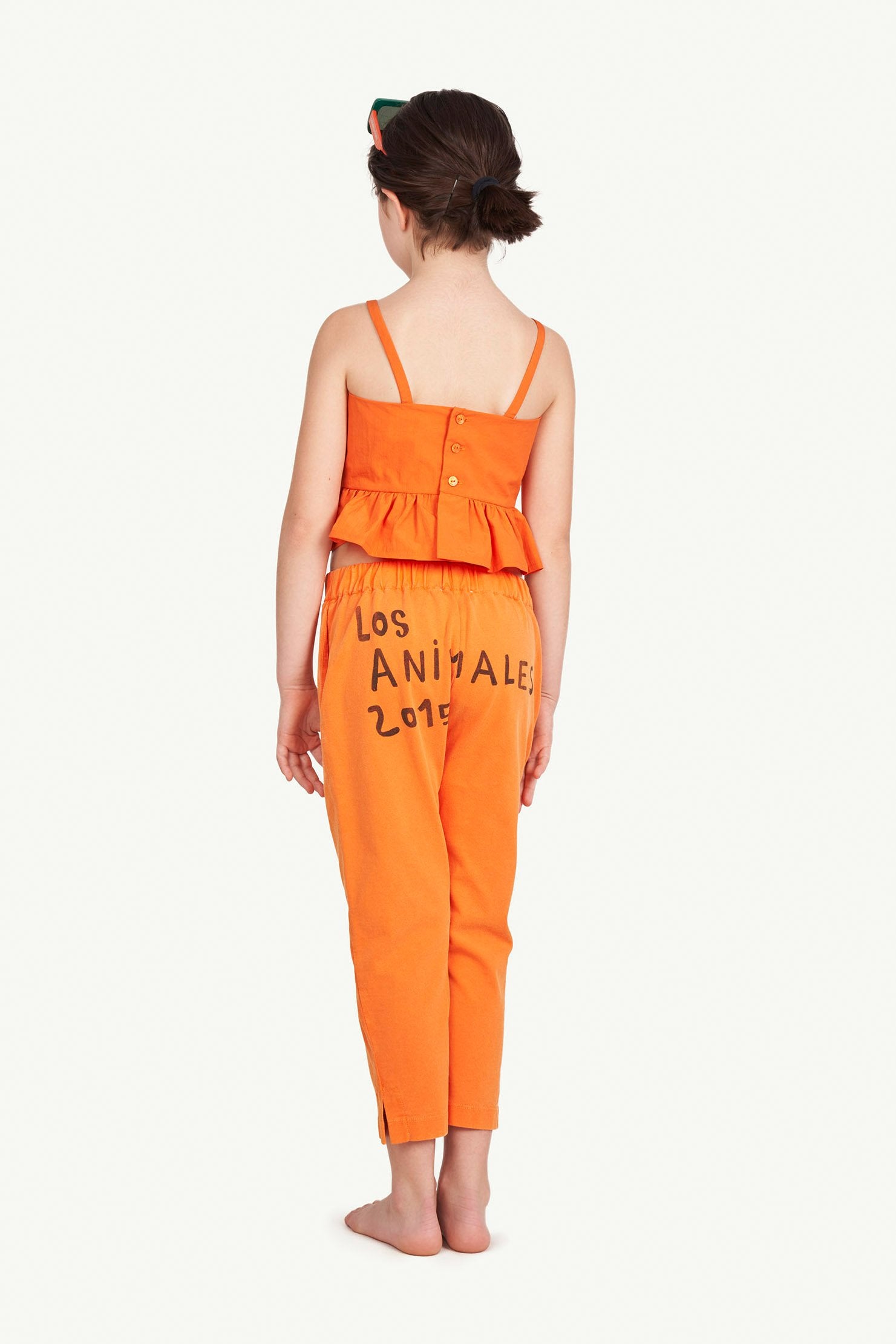 Orange Logo Camaleon Pants MODEL BACK
