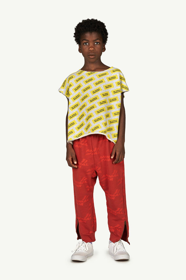 Maroon Animal Air Panther Pants MODEL FRONT