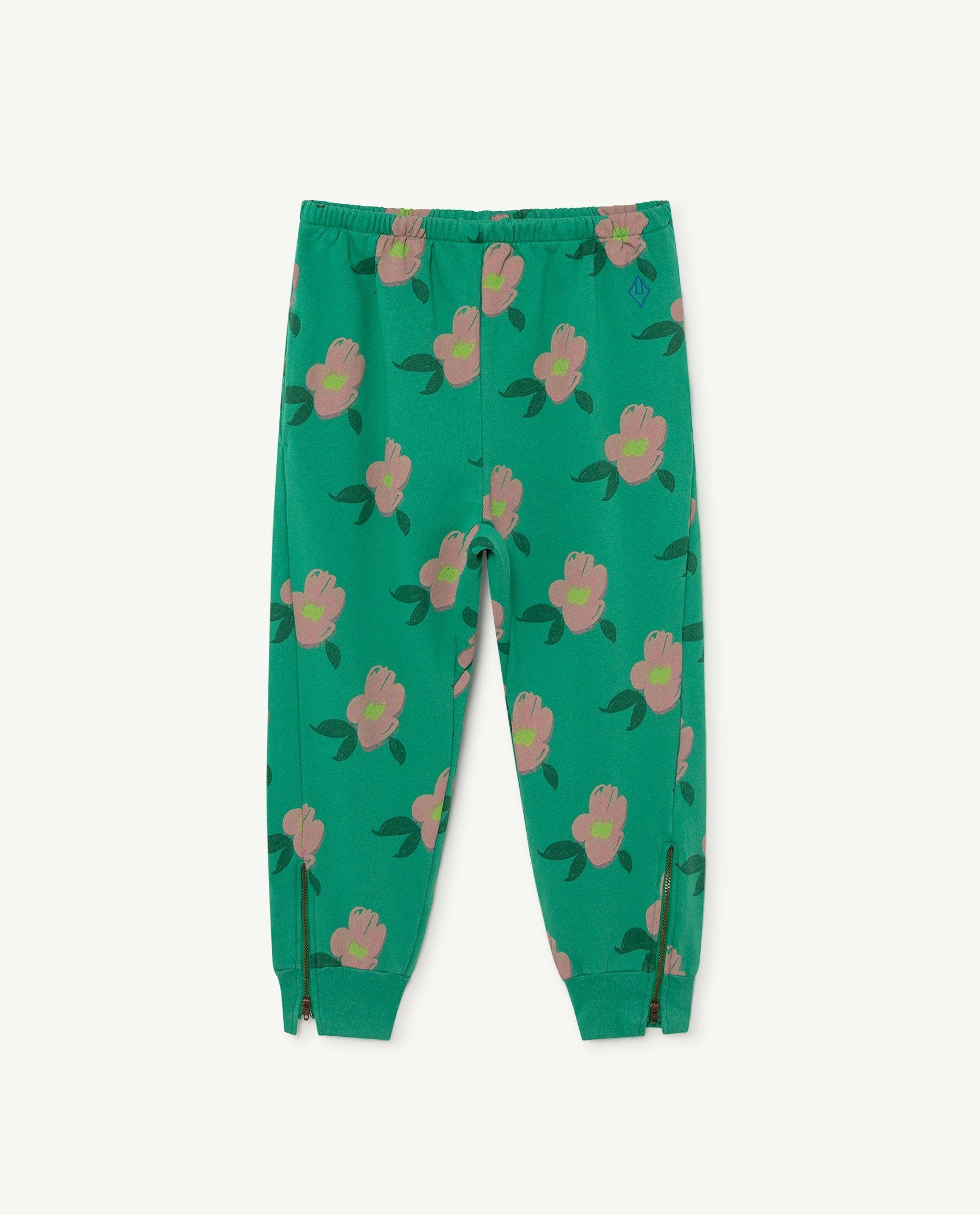 Green Flowers Panther Pants PRODUCT FRONT