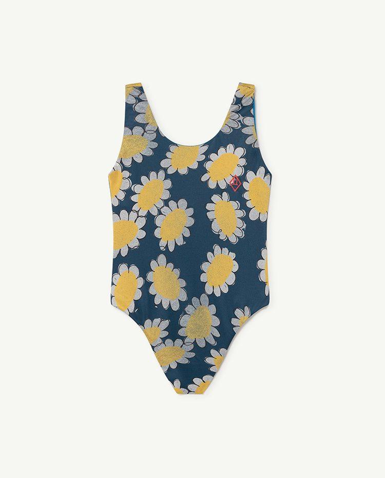 Navy Flowers Trout Swimsuit COVER