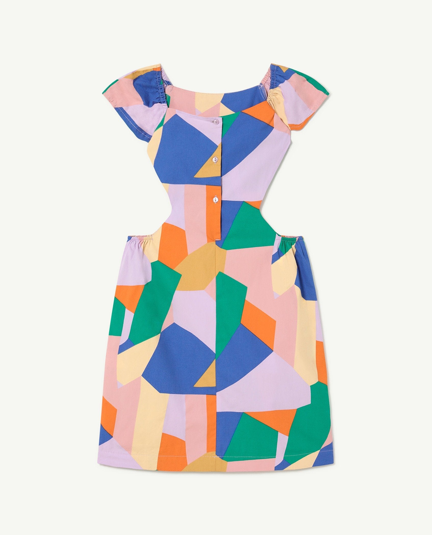 Lilac Geometric Forms Badger Dress PRODUCT BACK