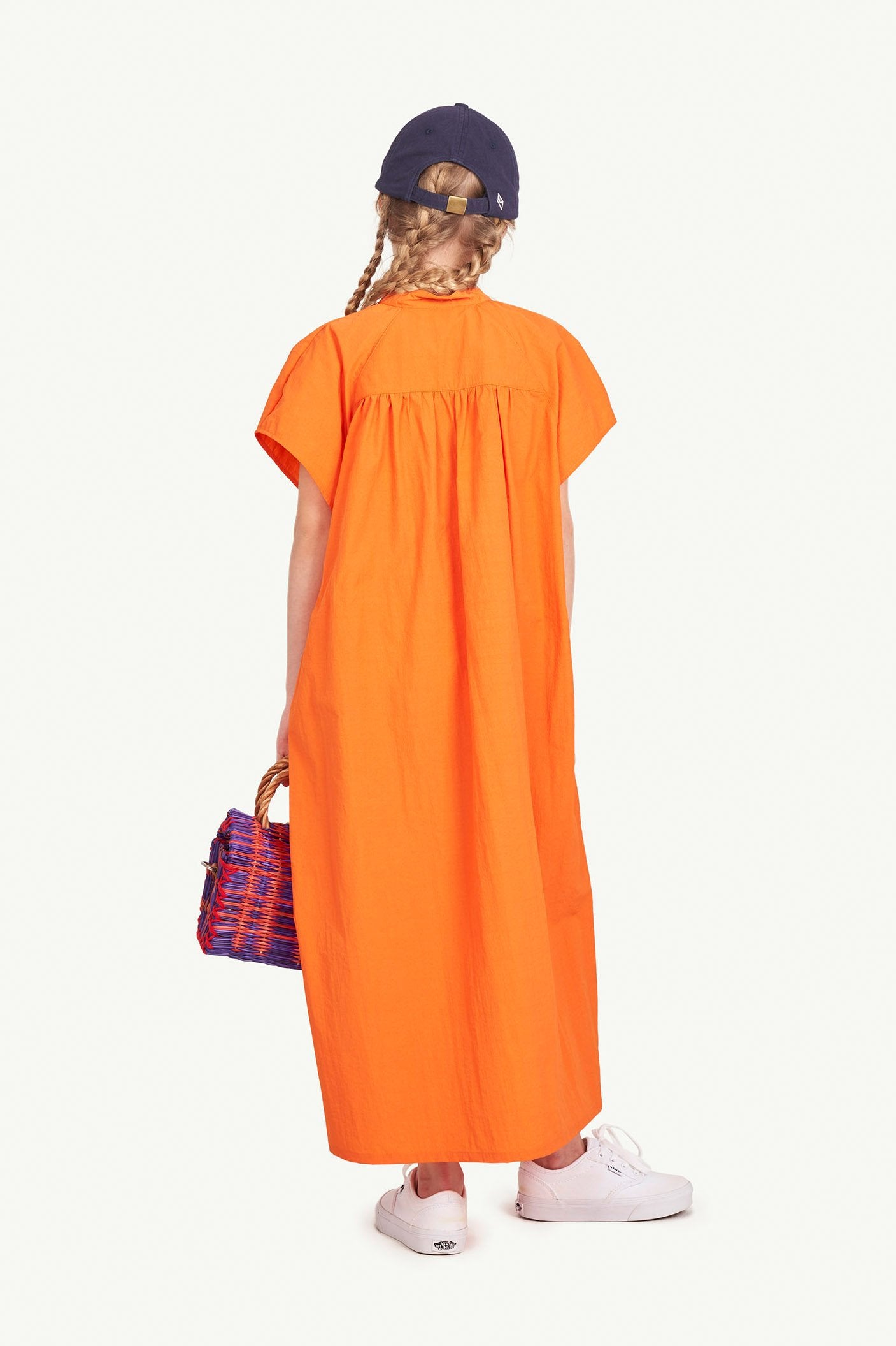 Orange Logo Swallow Dress MODEL FRONT