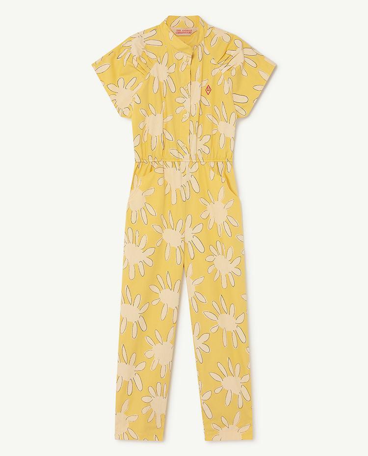 Yellow Flowers Grasshopper Jumpsuit COVER