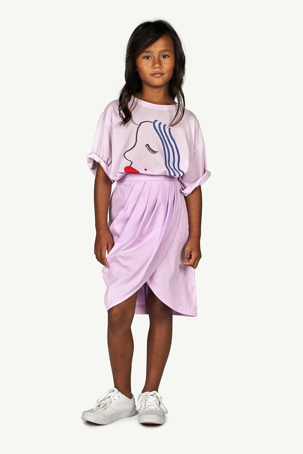 Lilac Face Cat Skirt MODEL FRONT