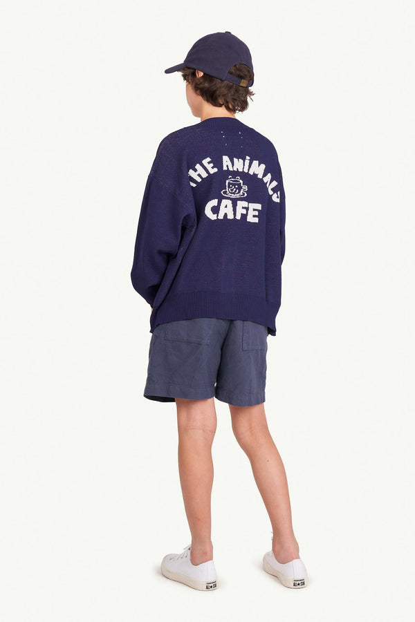 Navy Logo Monkey Pants MODEL BACK