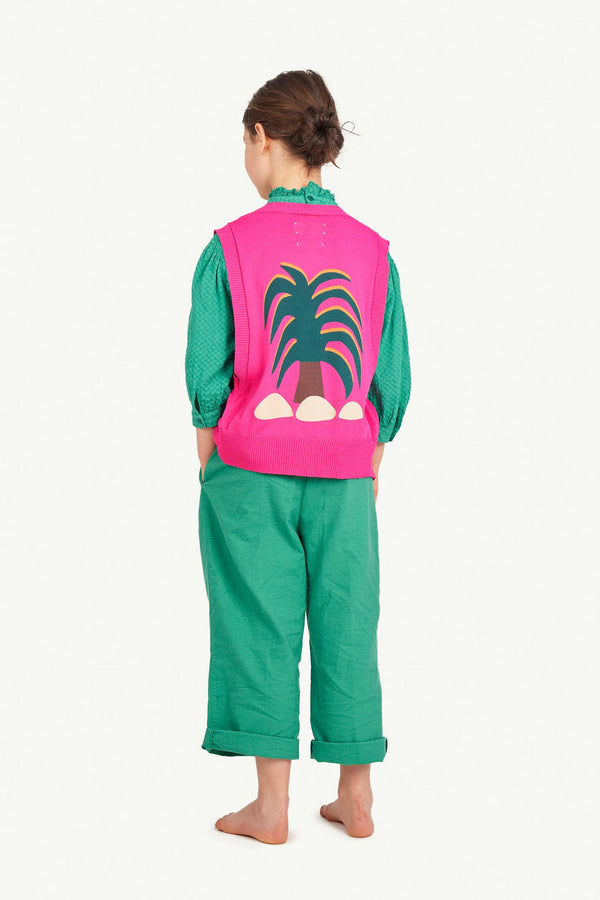 Green Love Elephant Pants MODEL BACK
