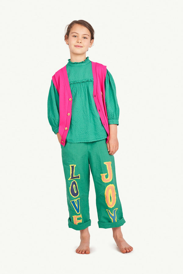 Green Love Elephant Pants MODEL FRONT