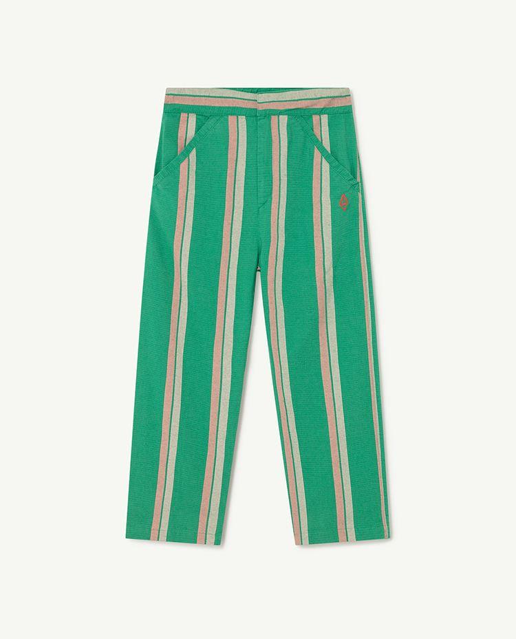 Green Stripes Camel Pants COVER