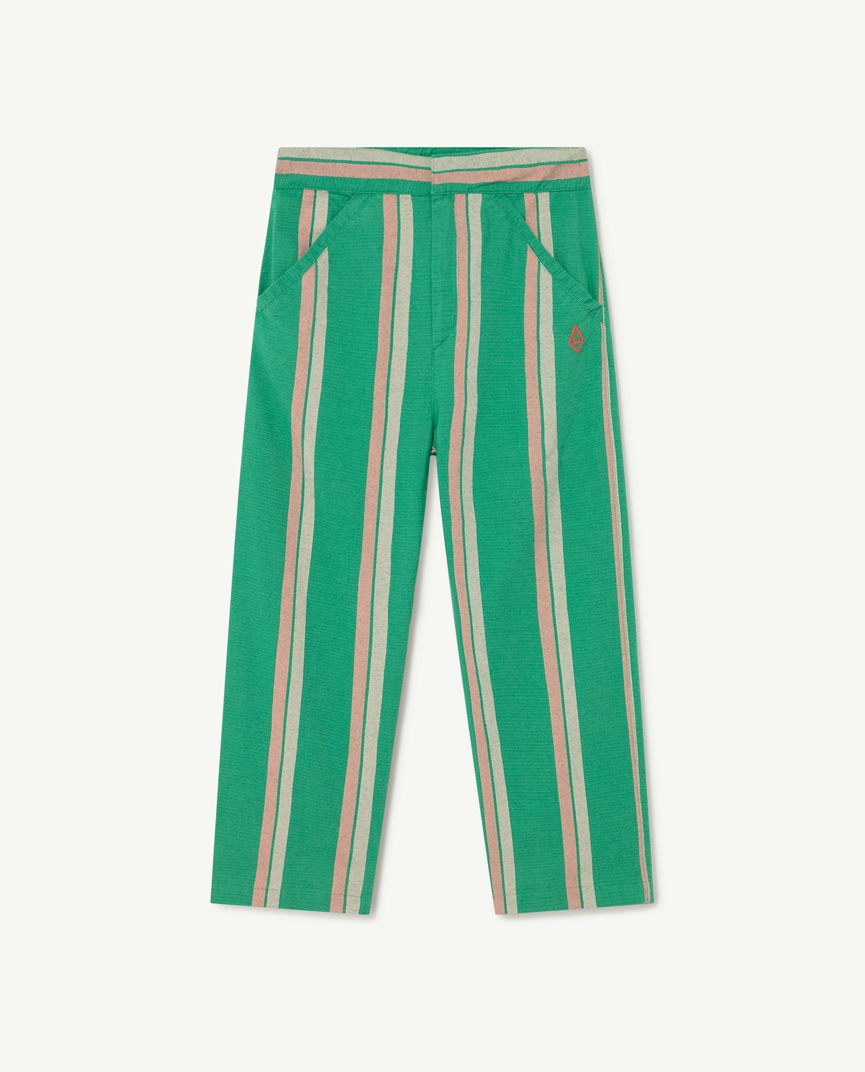 Green Stripes Camel Pants PRODUCT FRONT